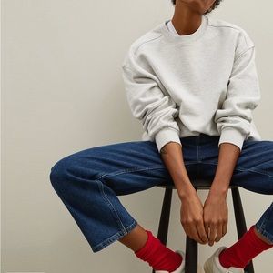 NWT The Track Oversized Crew Sweatshirt by Everlane